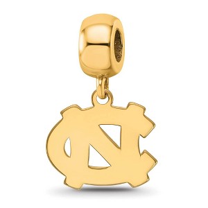 Black Bow Jewelry 14k Yellow Gold Plated Sterling Silver North Carolina Tar Heels NCAA Bead Charm - 1 of 4