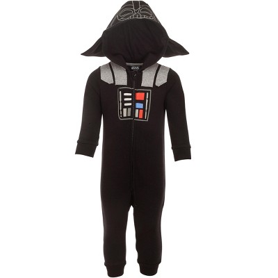 Star Wars Darth Vader Baby Fleece Zip Up Cosplay Costume Coverall Newborn to Infant 