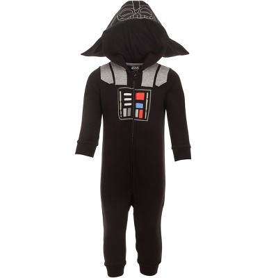 Star Wars Darth Vader Baby Fleece Zip Up Cosplay Costume Coverall Newborn to Infant
