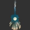 Men's Design By Humans Guitar Moon By BobyBerto T-Shirt - 2 of 4
