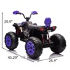 24 Volt Kids ATV Ride-On, Electric Dual 4 Wheeler with 2-Seater, Ride on Toys for Big Kids with LED Lights, Music, High Low Speed - 2 of 4