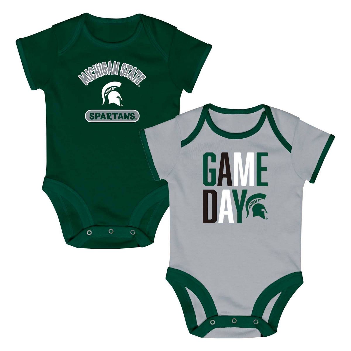 NCAA Michigan State Spartans Newborn 2pk Bodysuit