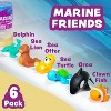 6-Pack Marine Bath Toys, Sealed No-Hole Mold-Free Set for Bathtub and Pool Play - 3 of 4