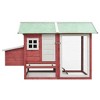 vidaXL Chicken Coop Brown and Green Solid pine/fir wood - Red - 3 of 4