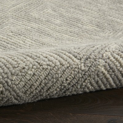 Hand-Tufted Modern Gray Wool 5' x 7' Rectangular Area Rug