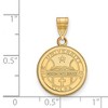 Black Bow Jewelry 14k Yellow Gold Plated Sterling Silver Tulsa Golden Hurricanes NCAA Medium Pendant - 2 of 3
