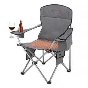 Arrowhead Outdoor Portable Heated Folding Camping Chair w/ 6-Can Cooler, 3 Heat Settings, Supports up to 330lbs (Granite Grey) - 1 of 4