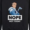 Women's - Avatar: The Last Airbender - Sokka Nope Lightweight French Terry Wide Neck Long Sleeve Shirt - 2 of 4