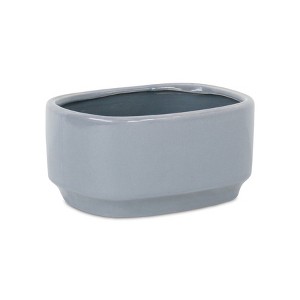 Cheung's Elegora Wide Curved Rectangular Straight Side Ceramic Pot - Large - Gray - 1 of 4