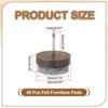 Unique Bargains Wooden Chair Sofa Cabinet Table Leg Floor Protector Round Nail-on Felt Pads 40 Pcs - 2 of 3