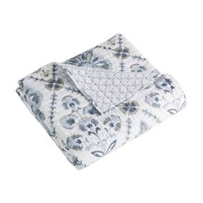 Maeve Neutral Cotton Reversible Quilted Throw