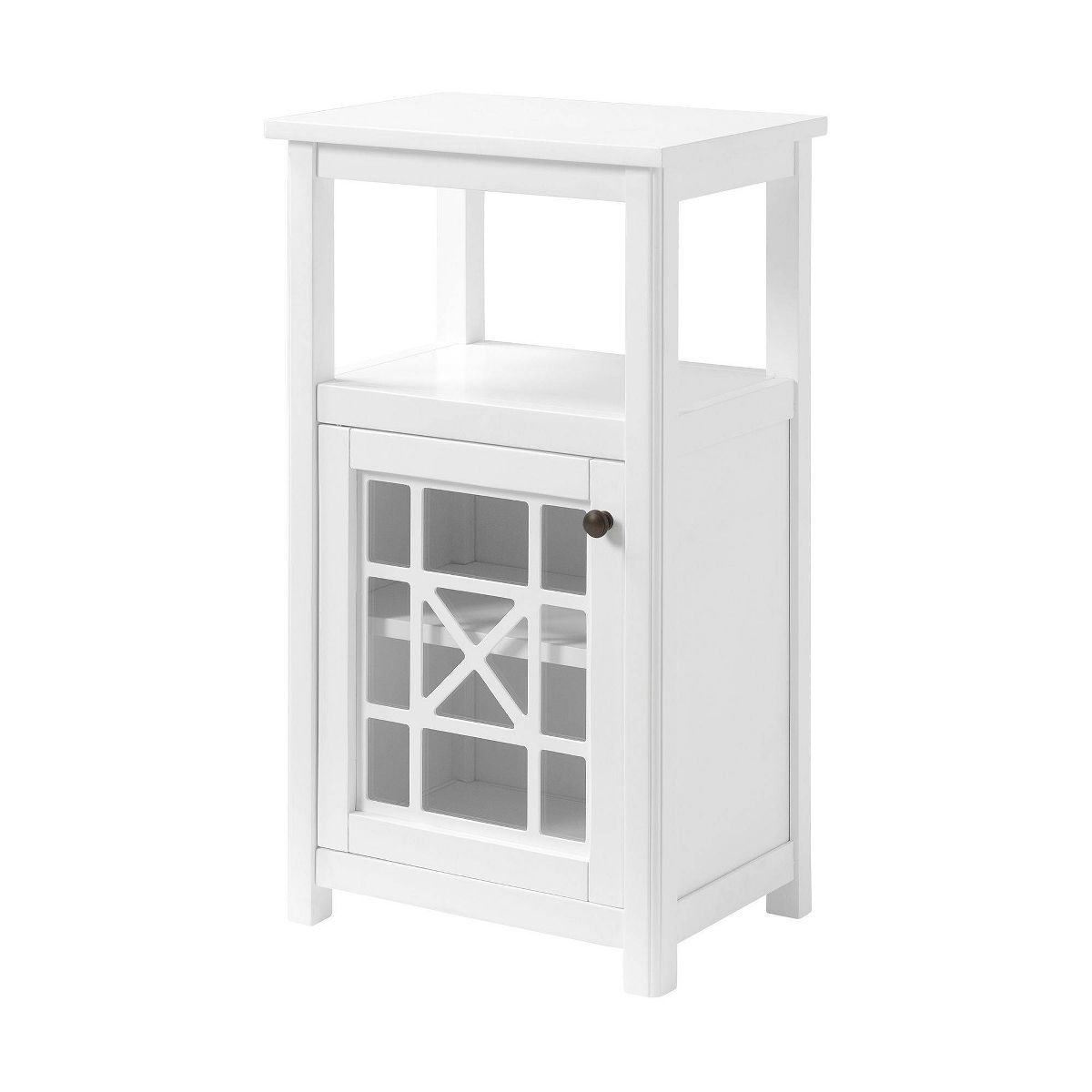17"x29" Derby Deluxe Floor Storage Cabinet White - Alaterre Furniture: Hardwood Frame, 2-Shelf Bath Organizer - thumbnail 4