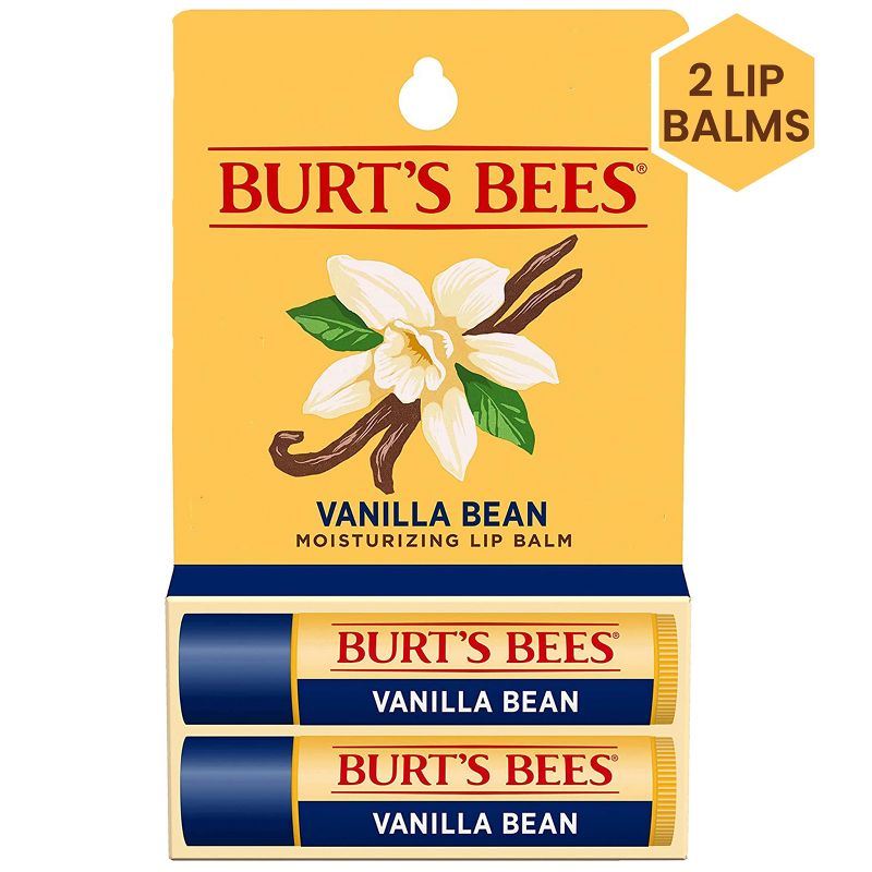 Burt&#39;s Bees Lip Balm - Vanilla Bean - 2pk/0.30oz, 1 of 13