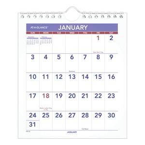 Mini Monthly Wall Calendar with Fold-Out Easel, 7 x 8, White Sheets, 12-Month (Jan to Dec): 2026 - 1 of 4