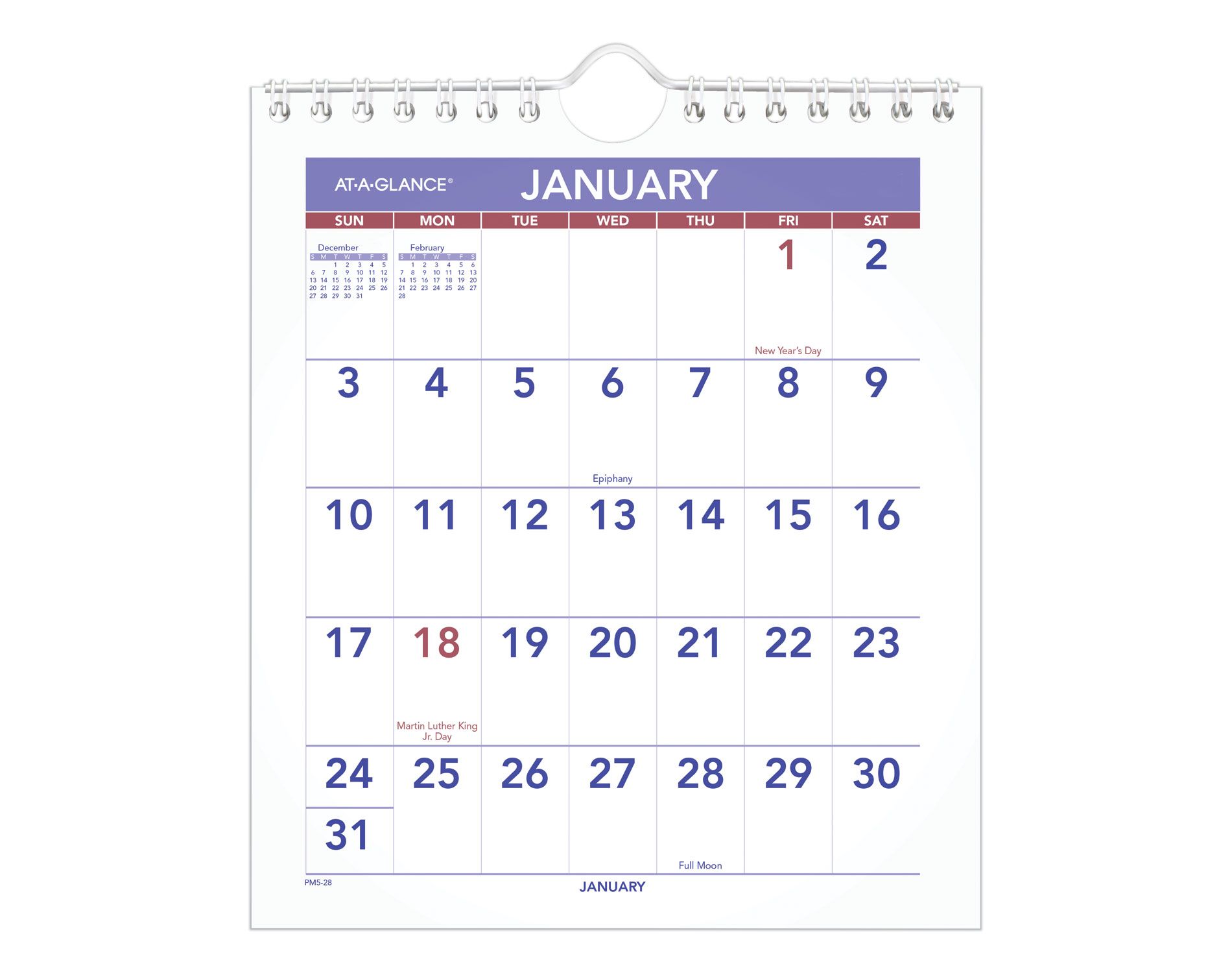 Mini Monthly Wall Calendar with Fold-Out Easel, 7 x 8, White Sheets, 12-Month (Jan to Dec): 2026
