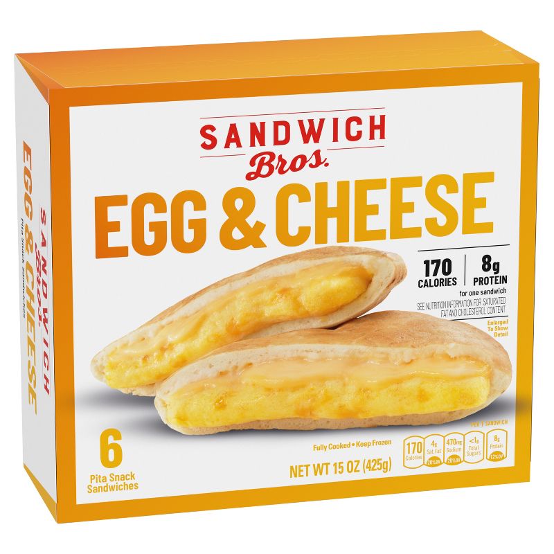Sandwich Brothers of Wisconsin Frozen Egg &#38; Cheese Sandwich - 15oz/6ct, 2 of 6
