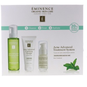 Eminence Acne Advanced Treatment System (Cleansing Foam 5oz, Masque 2oz, Hydrator 1.2oz) - 1 of 4