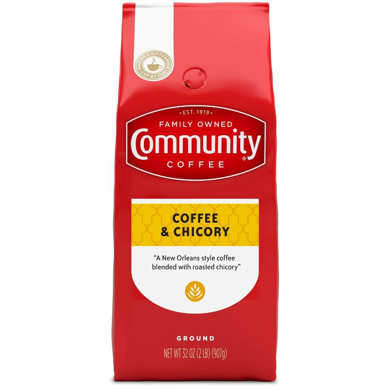 Community Coffee &#38; Chicory Medium Roast Ground Coffee - 32oz, 1 of 4