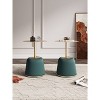 Manhattan Comfort Set of 2 Anderson Leatherette Upholstered End Tables with Gold Tabletop - 2 of 4