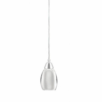 Toltec Lighting Any 1 - Light Pendant in  Chrome with 5" Chrome Oval Metal Shade Shade