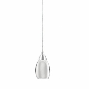 Toltec Lighting Any 1 - Light Pendant in  Chrome with 5" Chrome Oval Metal Shade Shade - 1 of 1