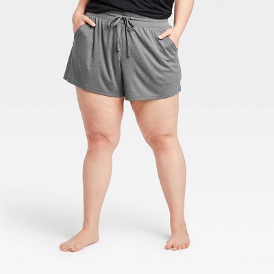 plus size knit shorts