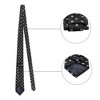Allegra K Men's Polka Dots Business Wedding Pocket Square Clip Cufflinks Necktie Sets - 2 of 4