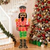 Costway 1/2 PCS 5 FT Lighted Christmas Nutcracker with Glitter Sword, 100 LED Lights Ground Stakes - 2 of 4