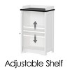 Hastings Home Freestanding Bathroom Storage Cabinet With Slat Door And Gallery Style Top - White/Black - 2 of 4