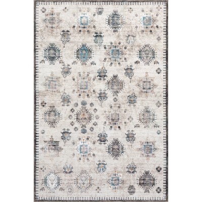 Nuloom Krystin Distressed Pet Friendly Machine Washable Area Rug