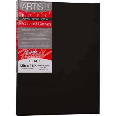 Fredrix Red Label Canvas 12 x 16 in, Black