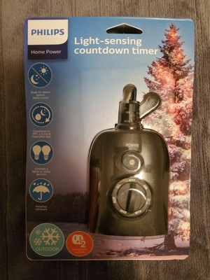 Philips 1-outlet Digital Timer Plug-in Light Up Snowflake Polarized : Target