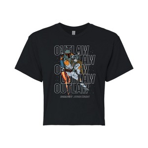 Women's - Star Wars - Outlaw Boba Fett Cropped Graphic T-Shirt - 1 of 4