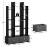 Aheaplus Geometric Storage Bookcase with 2 Drawers - 4 of 4
