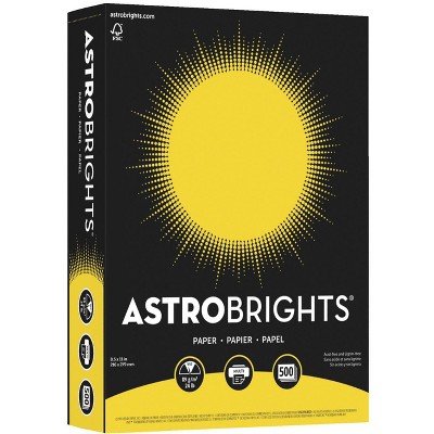 Astrobrights Premium Color Paper, 8-1/2 x 11 Inches, Solar Yellow, 500 Sheets