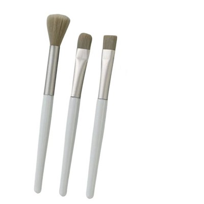 Wikineon Premium Makeup Brush Three Piece Set - Soft Synthetic Bristles for Foundation, Powder & Blush, Professional-Grade Tools