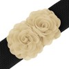 INSPIRE CHIC Women's Elastic Wide Double-Flower Stretch Corset Waist Belt 1 Pc - 2 of 4