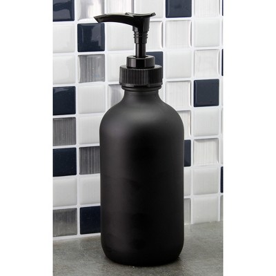 Set of 6 Black Plastic Replacement Pump Tops with 9-Inch Dip Tubes