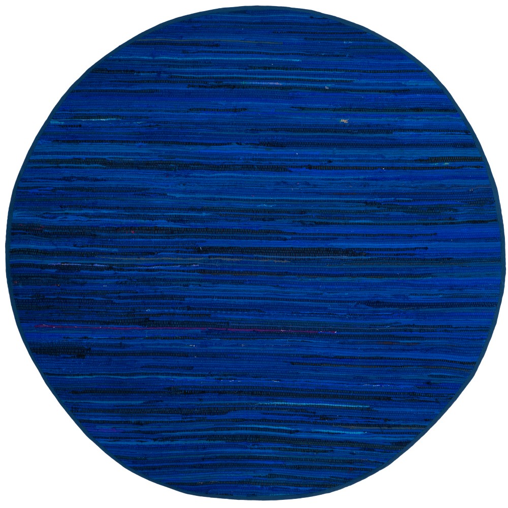 4'x4' Round Jessica Woven And Flatweave Rug Blue/Multi Round - Safavieh
