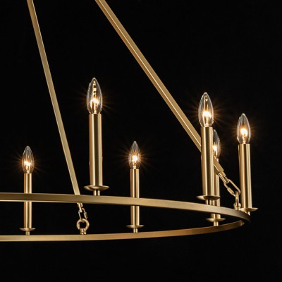 Rennnsan Nestris 36"W Rectangle Industrial LED Dimmable Chandelier in Black