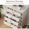RoyalCraft 4 Drawer Dresser Modern Wooden Chest with Storage, Ball Bearing Slides for Bedroom, Closet, Living Room, or Entryway, White - 4 of 4