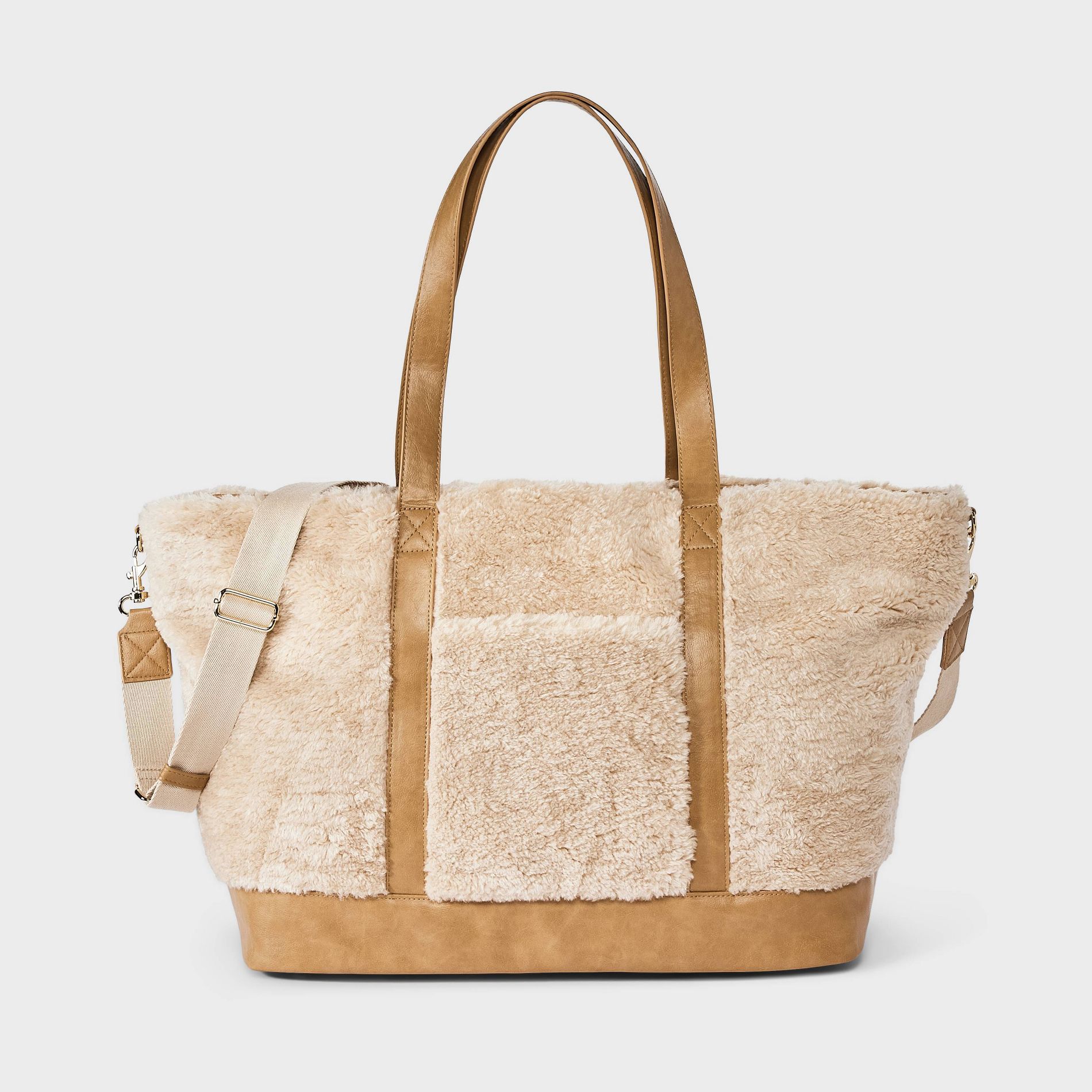 Faux Shearling Weekender Bag - Universal Thread™ Tan