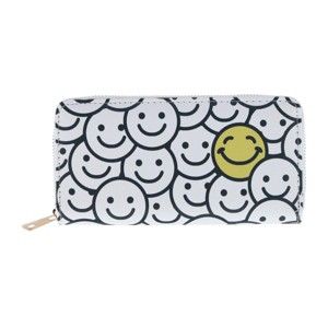 CTM Women's Smiley Face Zipper Wallet - 1 of 4
