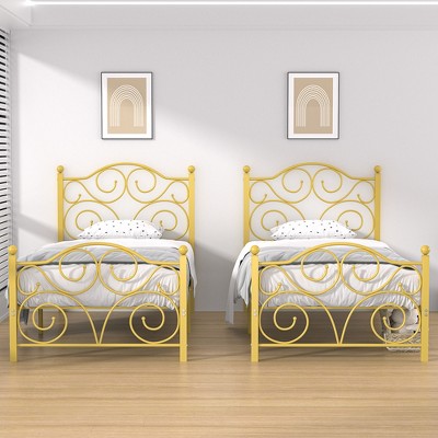 VECELO Bed Frame with Headboard and Footboard