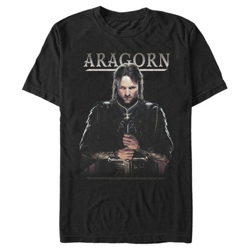 Men's Lord Of The Rings Fellowship Of The Ring Aragorn Sword T-shirt ...