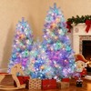 Holiday Spruce Pre-Lit Hinged Artificial Christmas Tree Set – Silver PVC, Choose 4 ft / 6 ft / 7.4 ft, 2 400 Branch Tips, 850 LED Lights, 11 Modes - 2 of 4