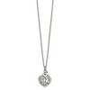 Chisel Stainless Steel Cubic Zirconia Heart Lock and Key 2-Piece Moveable Pendant on an 18" Cable Chain Necklace - 3 of 4
