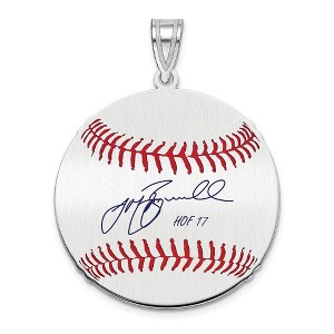 Black Bow Jewelry Sterling Silver Jeff Bagwell Signature MD Enamel Baseball Pendant - 1 of 4