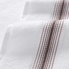 Aston & Arden Luxury Ring Spun Cotton Bath Towels (2 Pack), 600 GSM, 30x60 in., White with Striped Ombre Border - 2 of 4