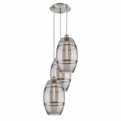 Vaz - 3 Light Cord Hung Multi Pendant In Industrial Style-56.25 Inches Tall and 16.5 Inches Wide